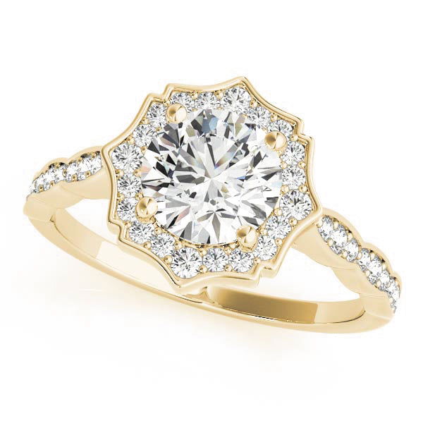 Halo Diamond Engagement Ring