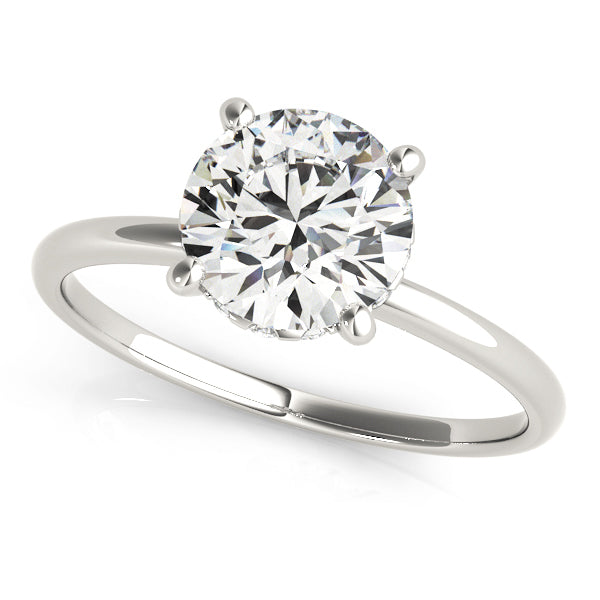 Single Row Diamond Engagement Ring