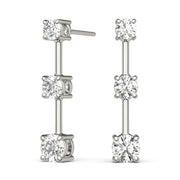 Three Stone Diamond Earring