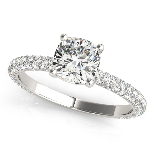 Pave Diamond Engagement Ring