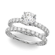 Single Row Diamond Engagement Ring