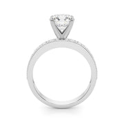 Single Row Diamond Engagement Ring