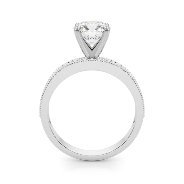 Single Row Diamond Engagement Ring