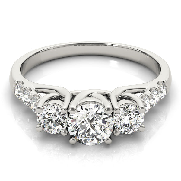 Three Stone Diamond Engagement Ring