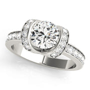 Single Row Diamond Engagement Ring