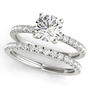 Single Row Diamond Engagement Ring