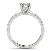 Single Row Diamond Engagement Ring