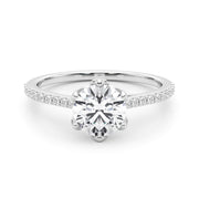 Single Row Diamond Engagement Ring