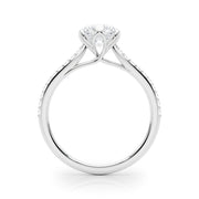 Single Row Diamond Engagement Ring