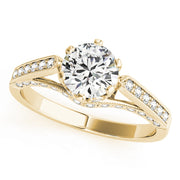 Single Row Diamond Engagement Ring