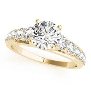 Single Row Diamond Engagement Ring