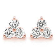 Three Stone Diamond Earring