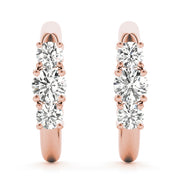 Three Stone Diamond Earring