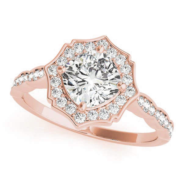 Halo Diamond Engagement Ring