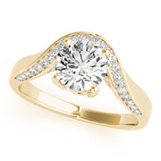 Single Row Diamond Engagement Ring