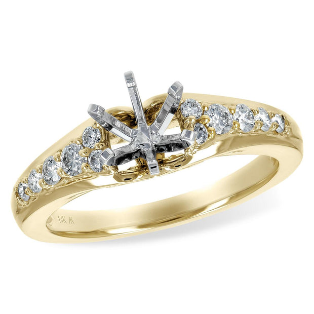 14KT Gold Semi-Mount Engagement Ring