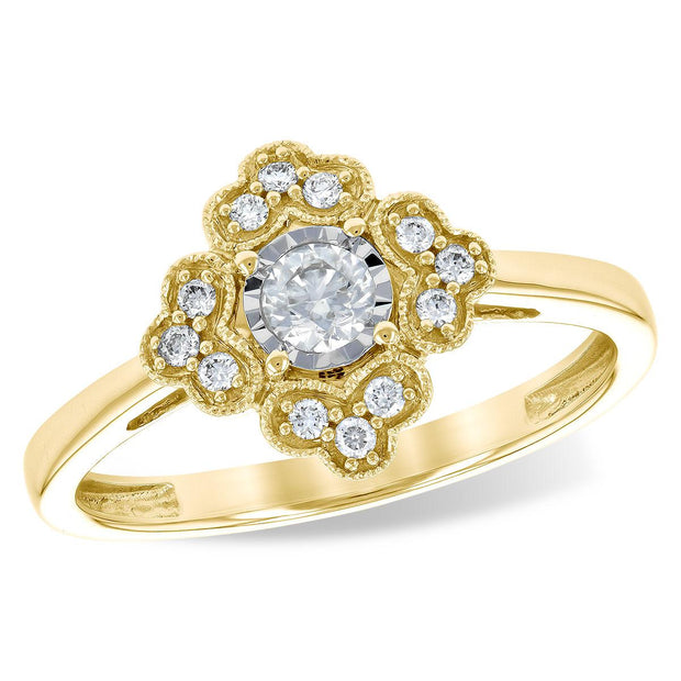 14KT Gold Ladies Diamond Ring