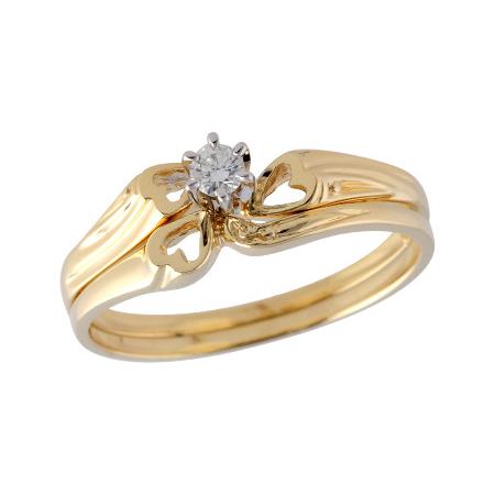 14KT Gold Two-Piece Wedding Set