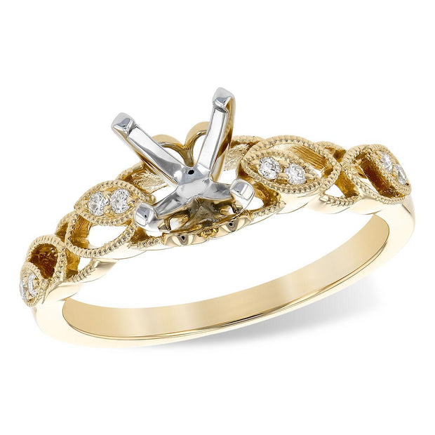 14KT Gold Semi-Mount Engagement Ring