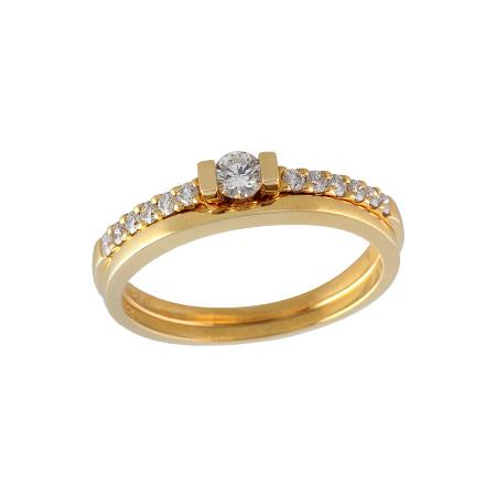 14KT Gold Two-Piece Wedding Set