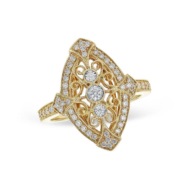 14KT Gold Ladies Diamond Ring