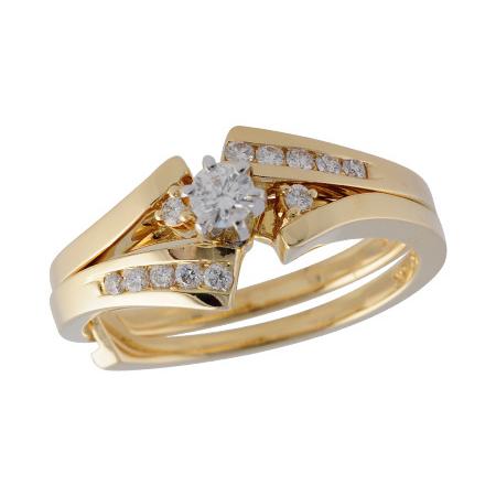 14KT Gold Two-Piece Wedding Set