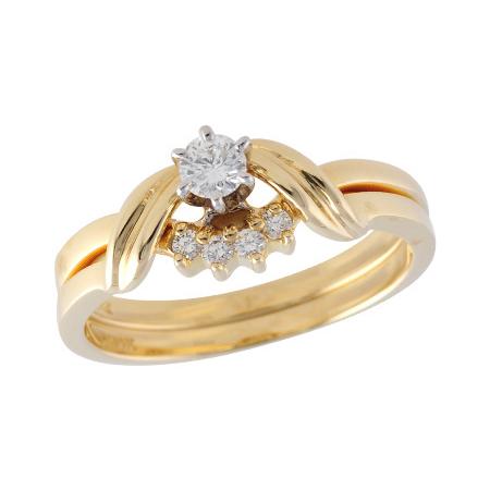 14KT Gold Two-Piece Wedding Set