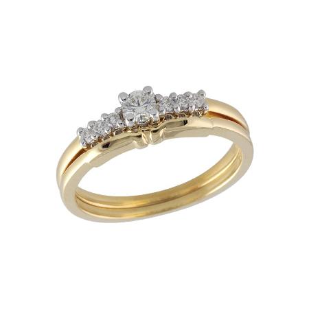 14KT Gold Two-Piece Wedding Set